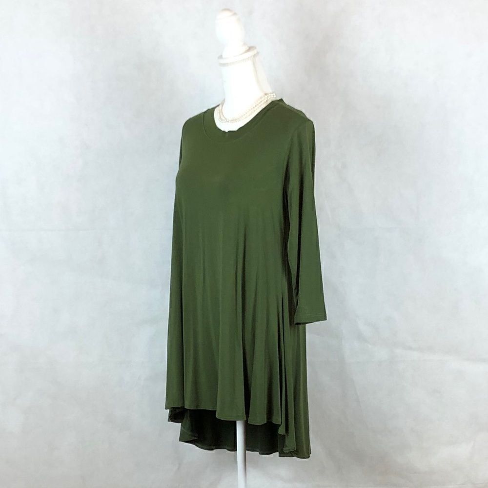 Anne French Hunter Green Shift Dress - Picture 4 of 5